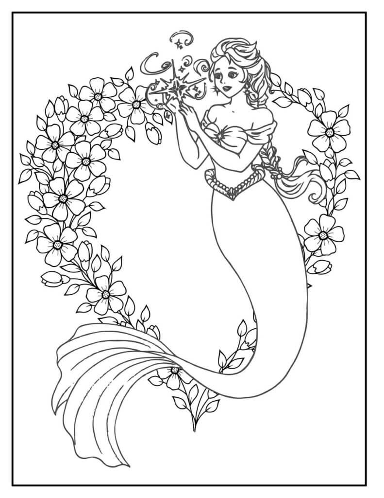 Sirena con Flor
