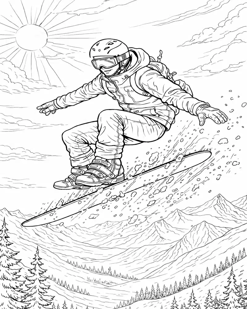 Snowboarder En El Aire
