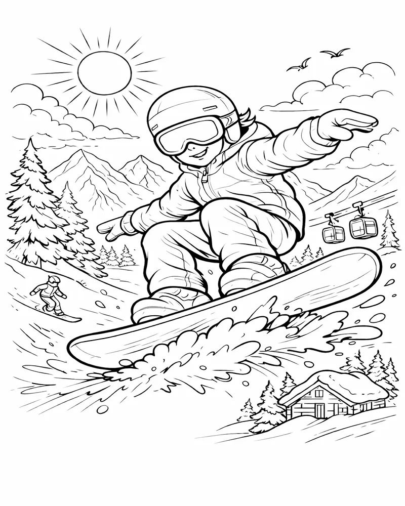 Snowboarder Haciendo Gran Salto