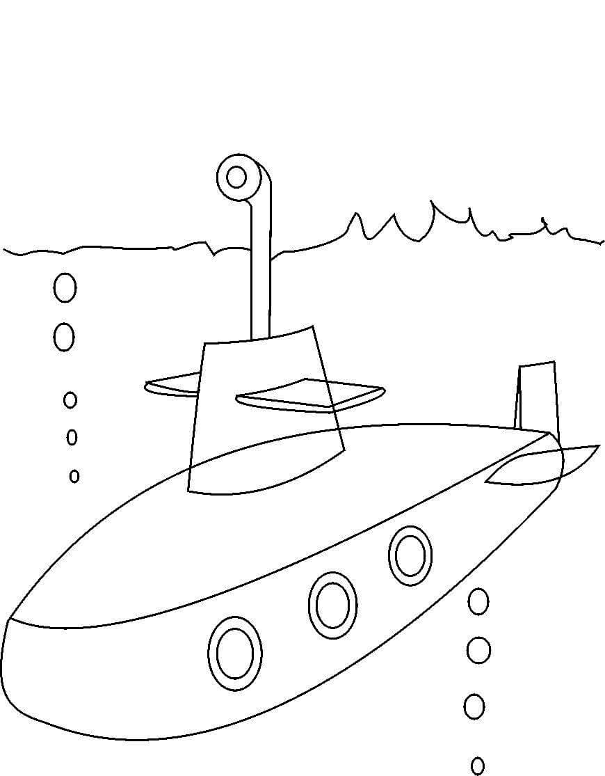 Подводная лодка рисунок для детей 7 лет