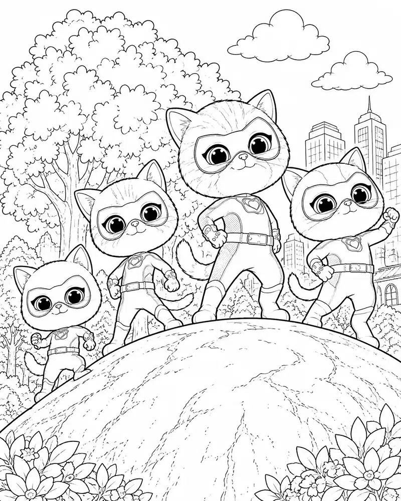 Superkitties Escena De Acción
