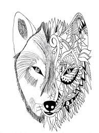 Tatuajes De Lobos para colorear, imprimir e dibujar –
