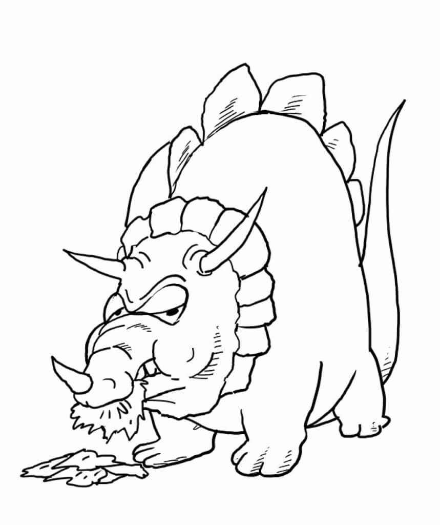 Triceratop gordo Comiendo