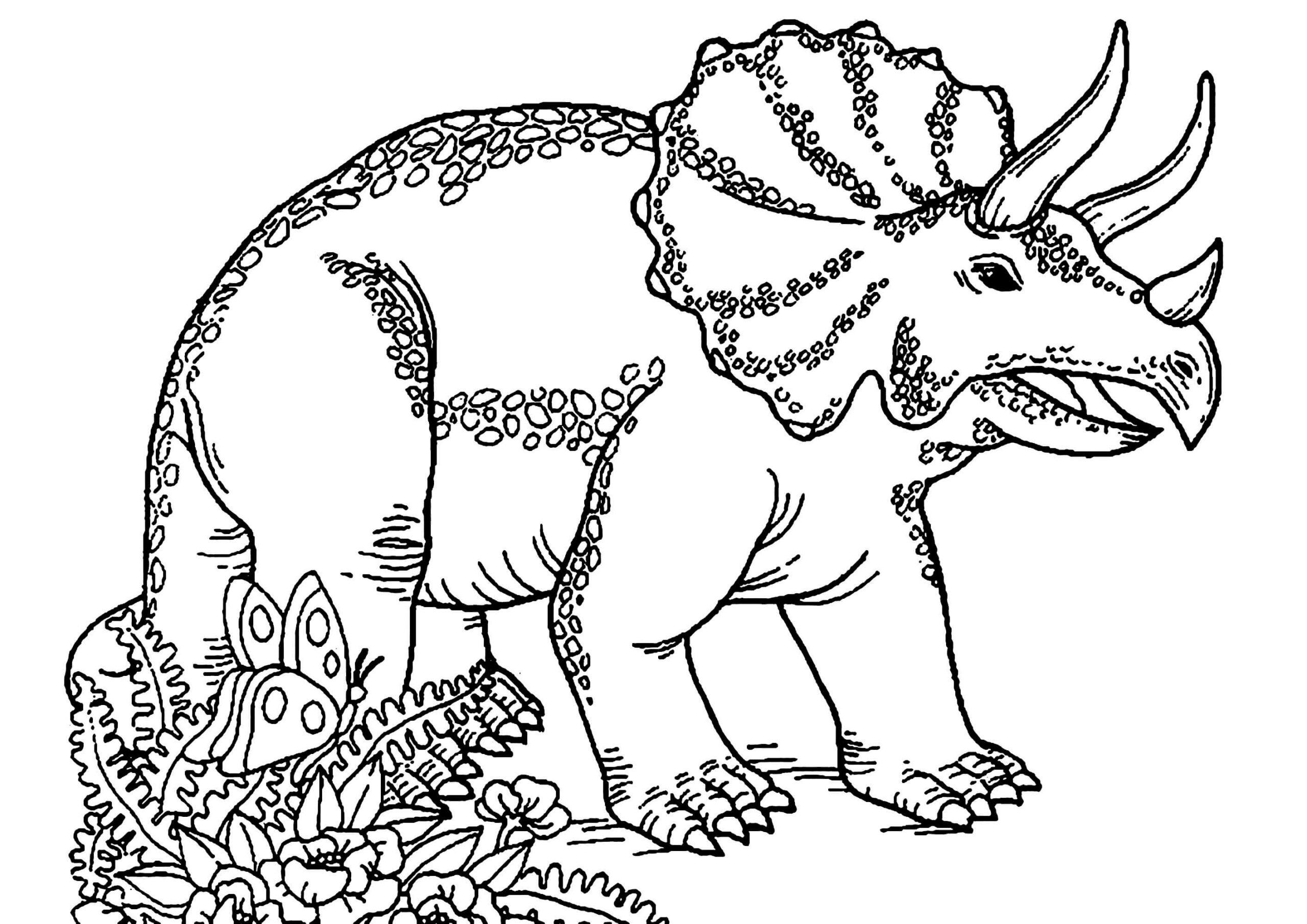 Triceratops con Flores