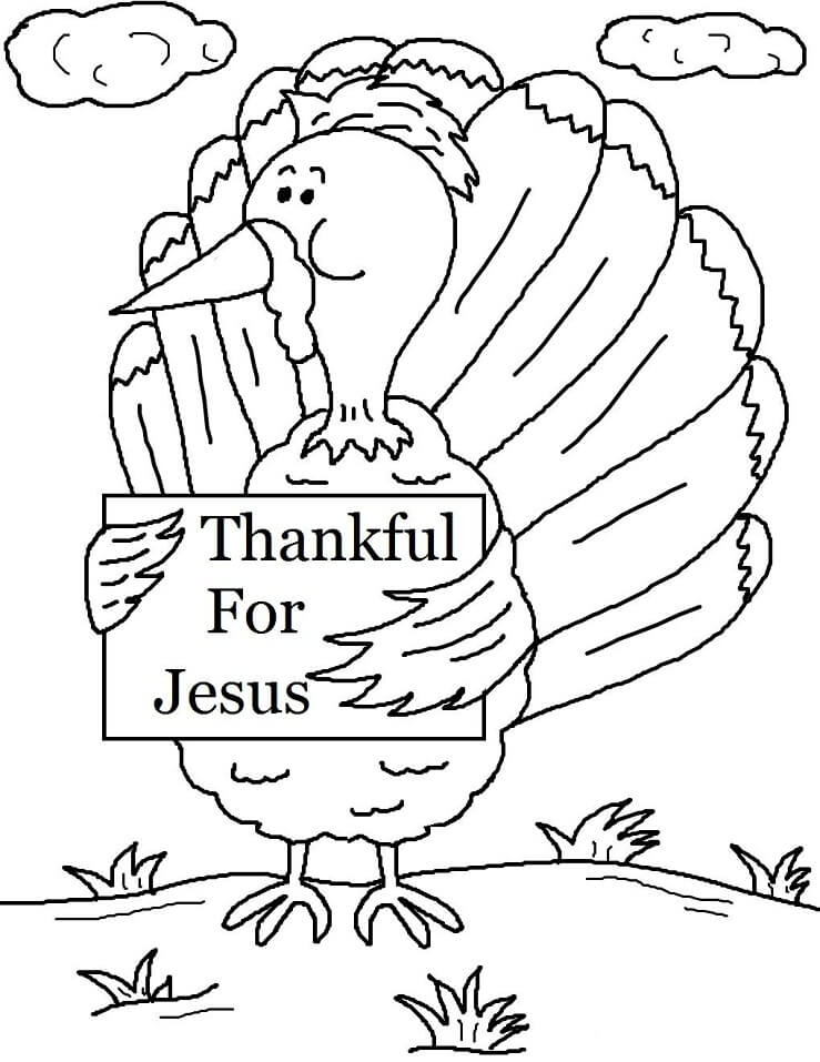 Turquía con Cartel Agradecido por Jesús