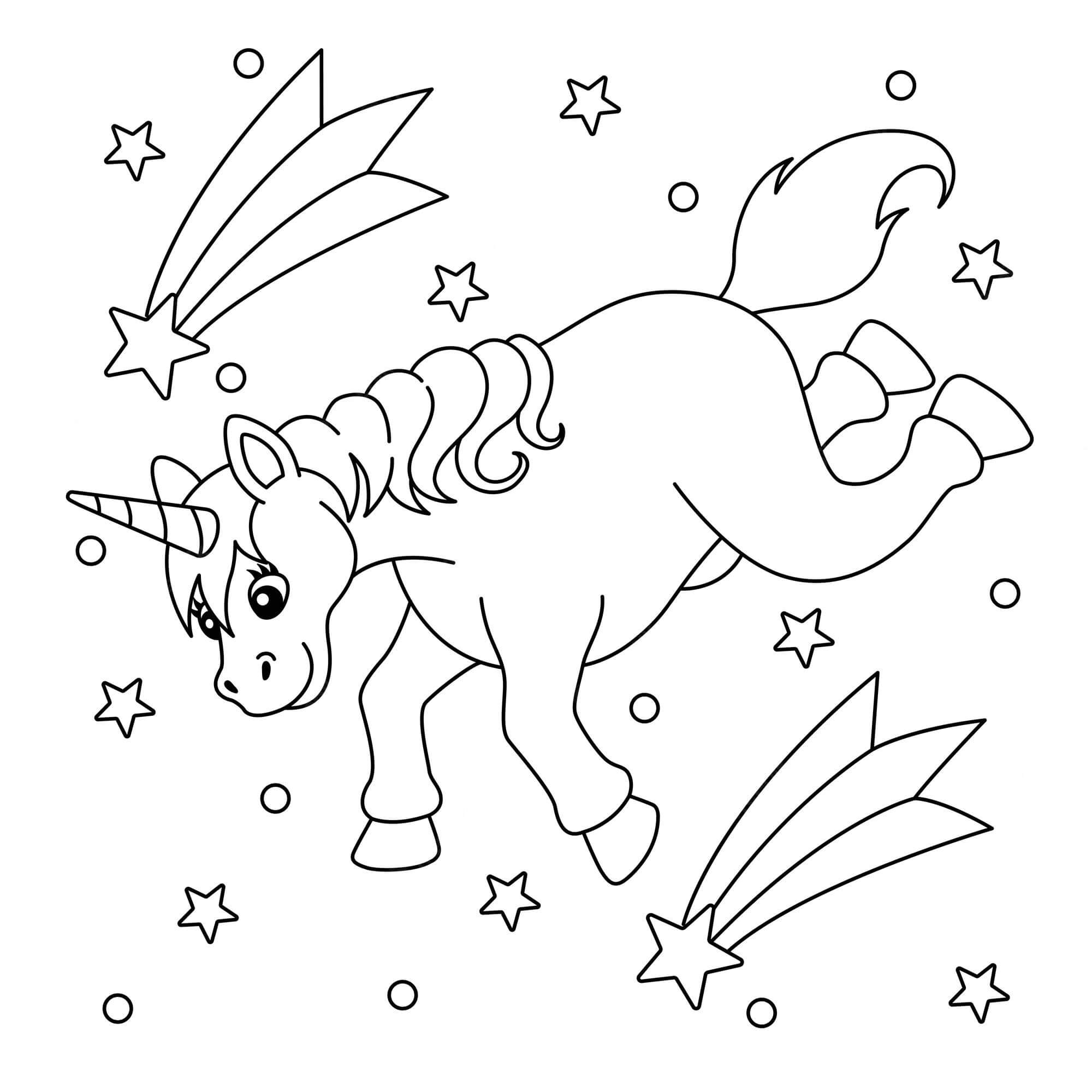 Unicornio con Estrellas