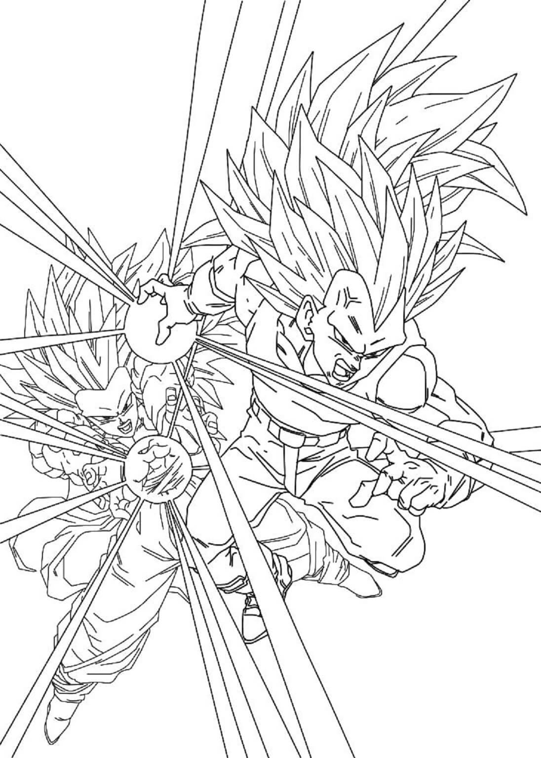 Vegeta Y Son Goku Super Saiyajin Coloring Pages Son Goku Coloring Sexiz Pix 