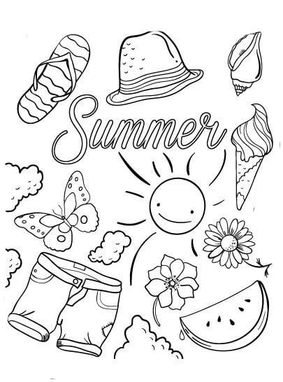 Dibujo para colorear 2b verano - Dibujos Para Imprimir Gratis - Img 26890