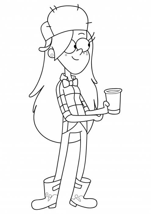 Wendy Sosteniendo una taza de Café
