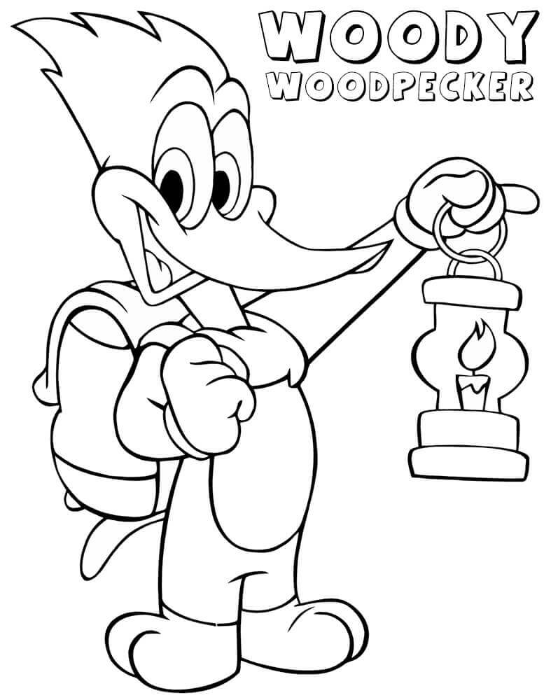 Woody Woodpecker con Lámpara de Aceite