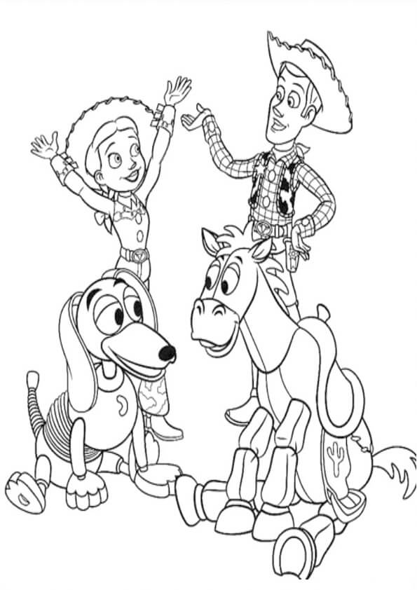 Woody y Jessie con Amigos