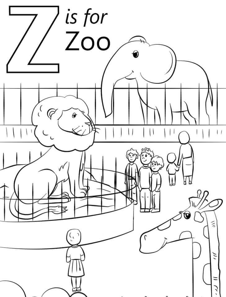 Zoo Letra Z Con Parque