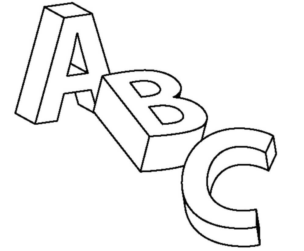 subasta Opcional Hacer un nombre ABC Básico para colorear, imprimir e dibujar –ColoringOnly.Com