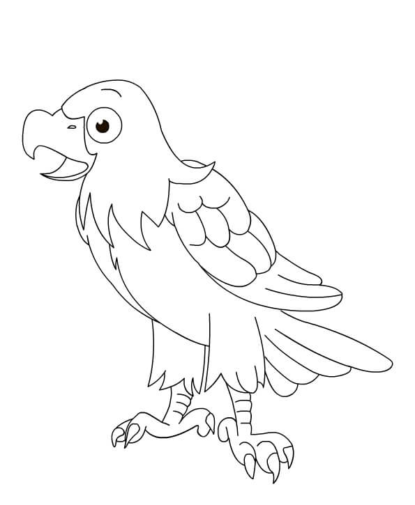 Águila de Dibujos Animados para colorear, imprimir e dibujar  –