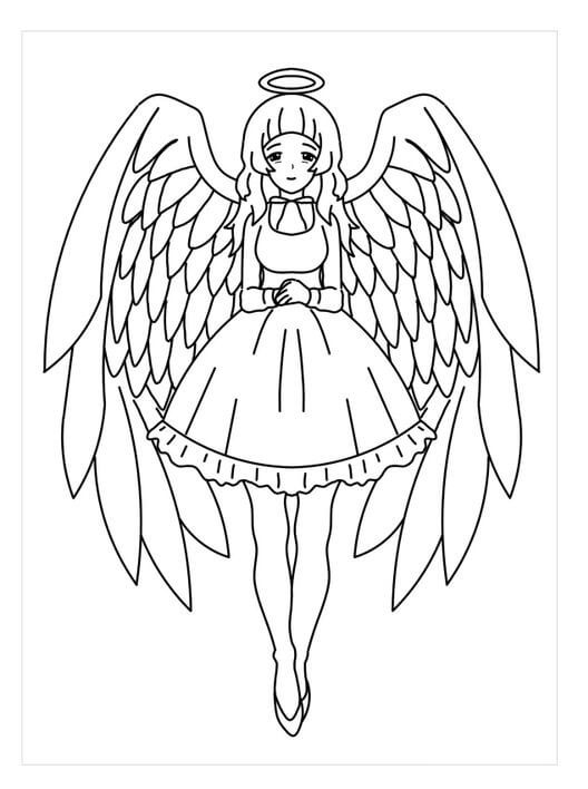 Dibujo de alas de angel para colorear  Dibujos para colorear imprimir  gratis