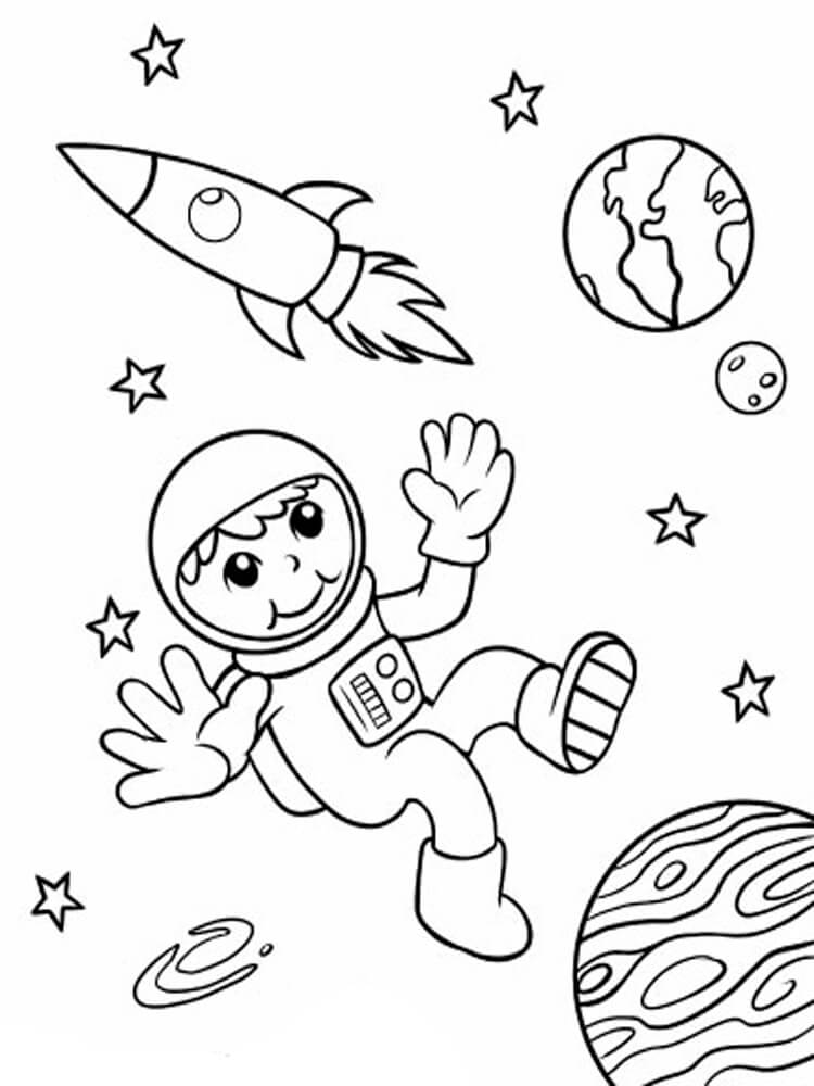 Dibujos de Astronautas para colorear e imprimir– Dibujos de Astronautas para colorear e imprimir–
