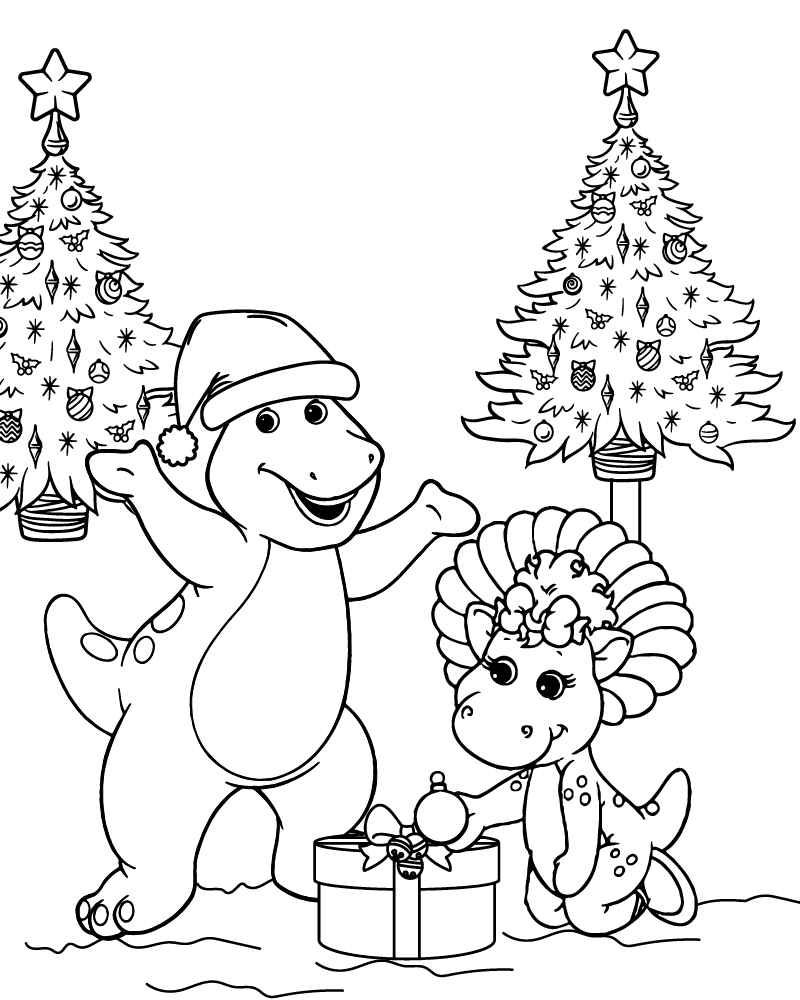 Barney y Bebé Bop en Navidad