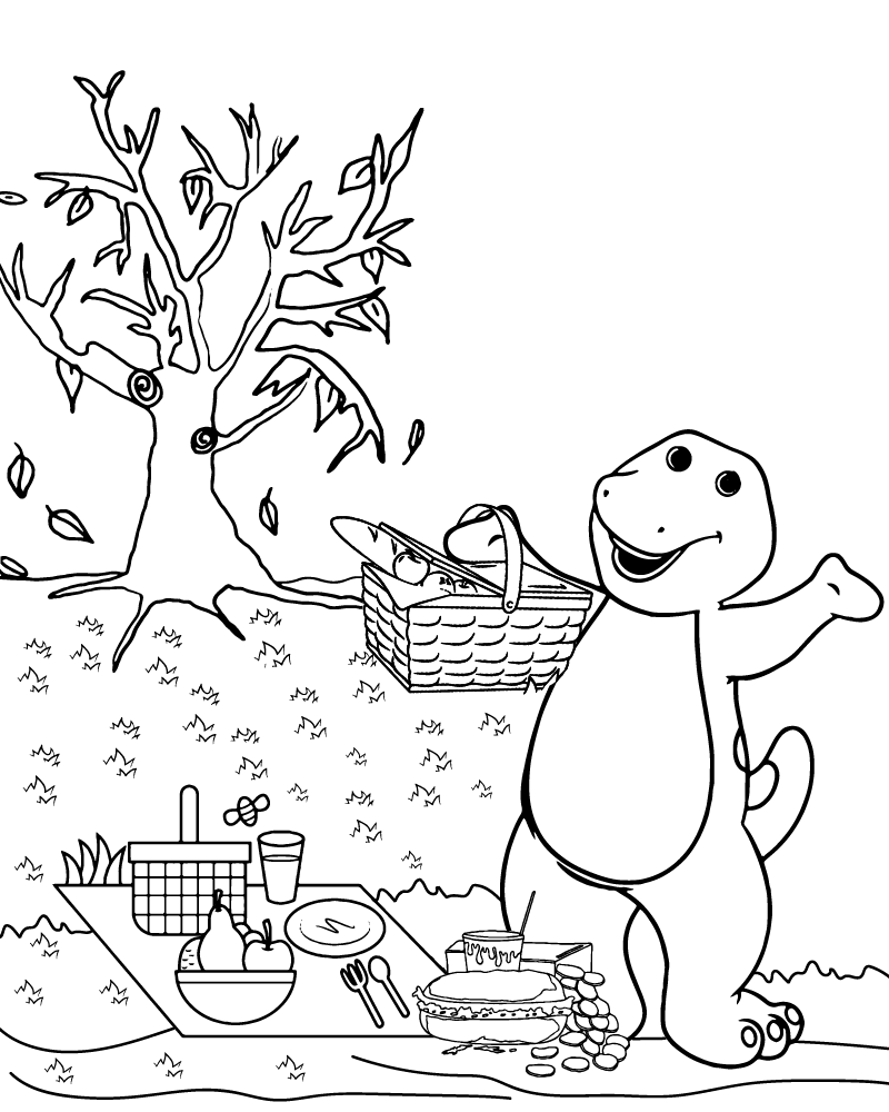 Barney en un Picnic