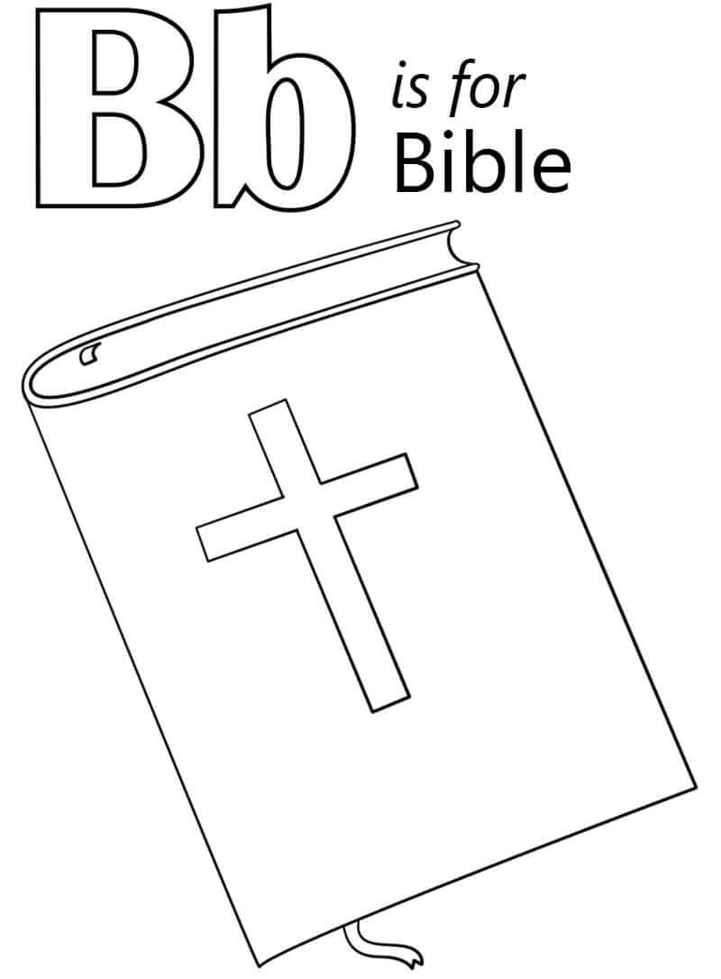 Biblia Letra B para colorear, imprimir e dibujar –
