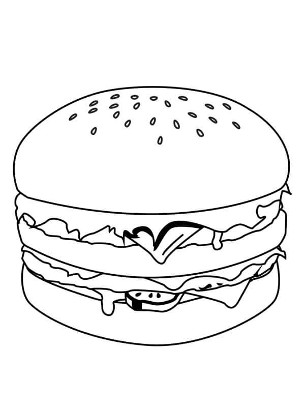 Dibujo e Imagen Alimentos Hamburguesa para Colorear y Imprimir Gratis para  Adultos Niñas y Niños  Babeledcom