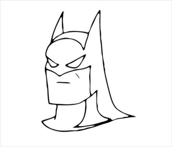 Cabeza de Batman para colorear, imprimir e dibujar –