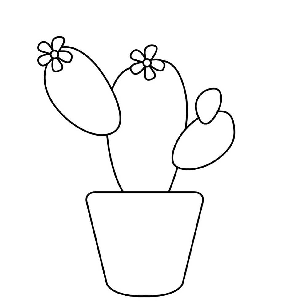Dibujos de Cactus para colorear e imprimir– 