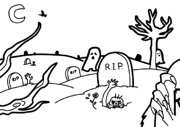 Cementerio B sico Para Colorear Imprimir E Dibujar ColoringOnly Com Cementerio B sico Para Colorear Imprimir E Dibujar ColoringOnly Com
