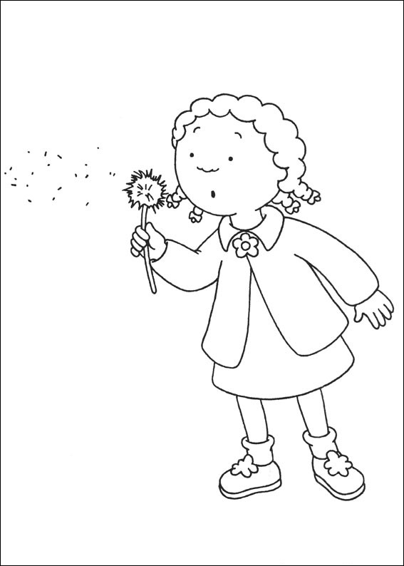 clementine coloring page transparent png caillou