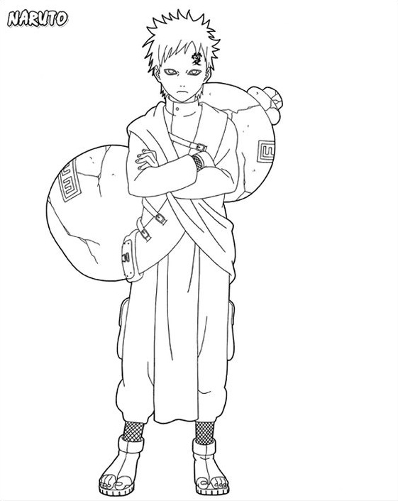 Dibujos de Gaara para colorear e imprimir