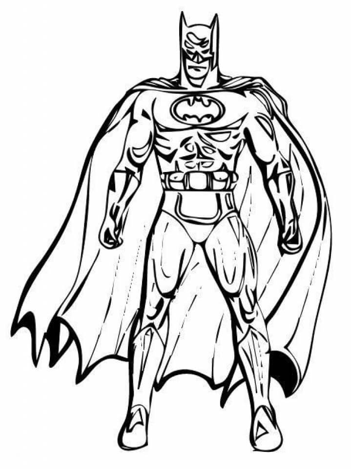 Dibujo Batman para colorear, imprimir e dibujar –