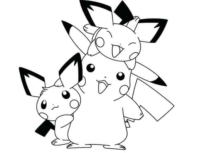 Divertido Pikachu Y Amigos Para Colorear Imprimir E Dibujar ColoringOnly Com