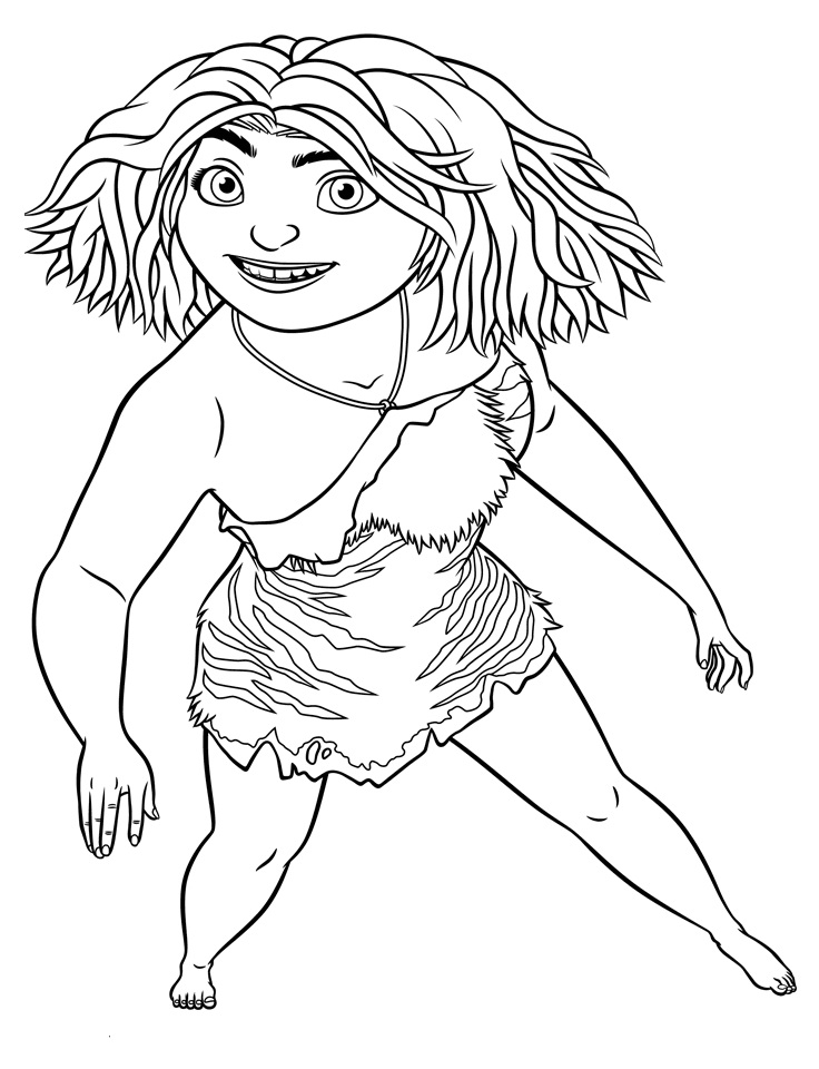 grug crood coloring page template the croods