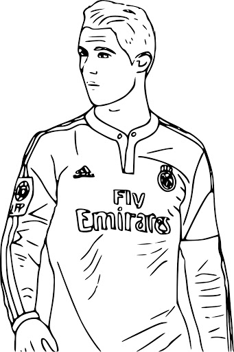  Enfréntate A Cristiano Ronaldo para colorear, imprimir e dibujar –ColoringOnly.Com