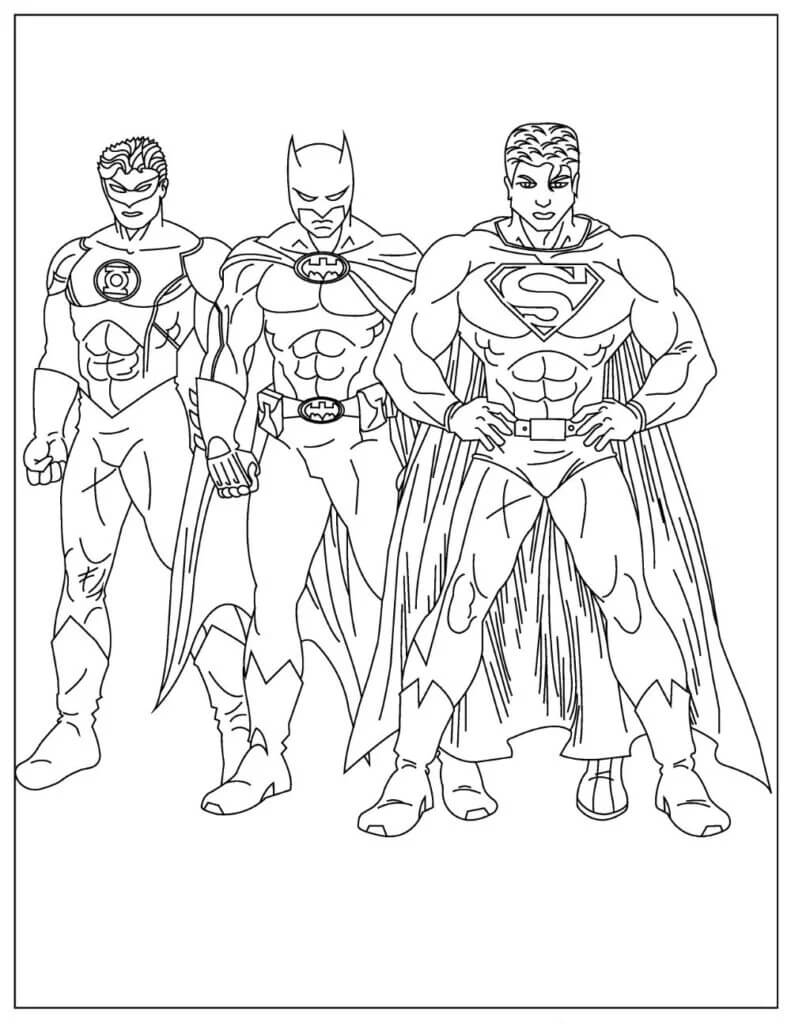 Superman and Batman Coloring