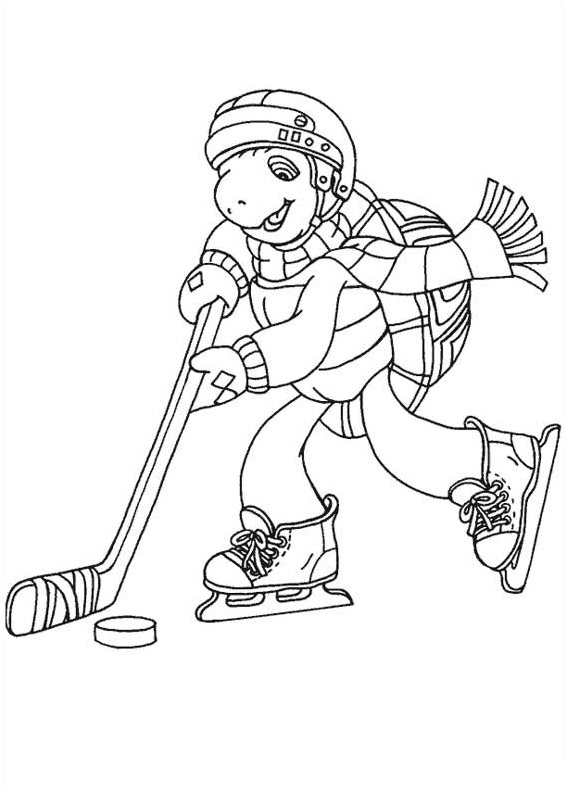 Franklin Jugando Al Hockey para colorear, imprimir e dibujar ...