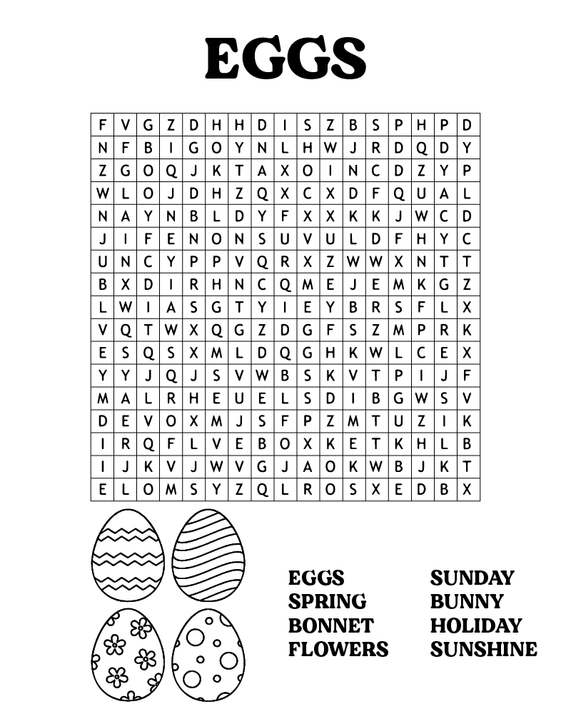 Búsqueda de Palabras de Pascua para Imprimir