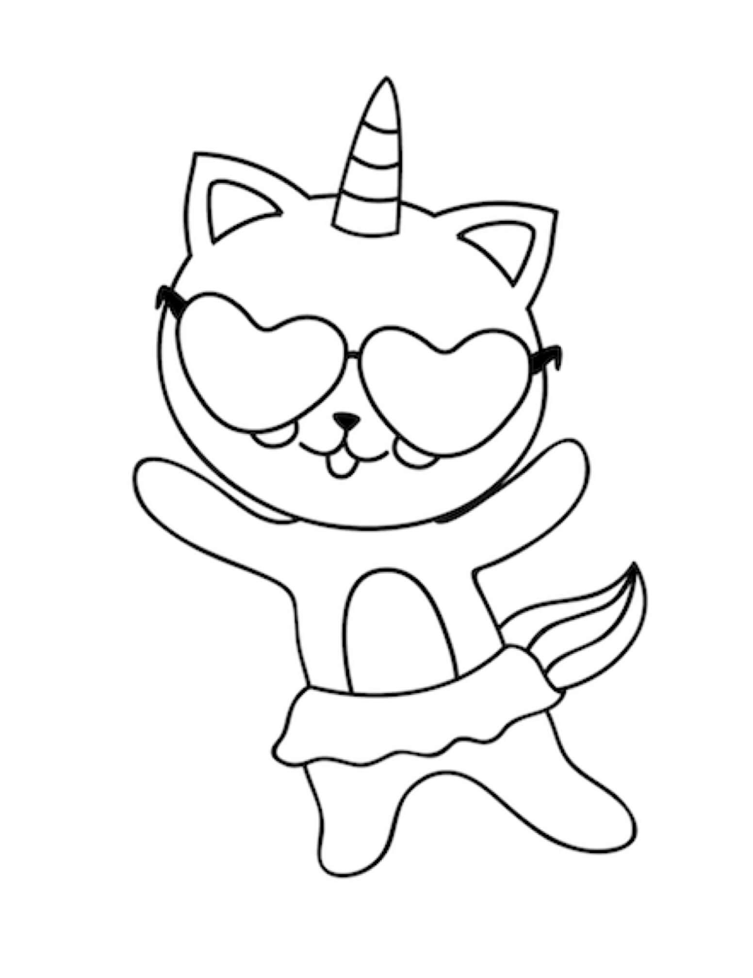 Gato Unicornio Bailando Para Colorear Imprimir E Dibujar Coloringonlycom 3787