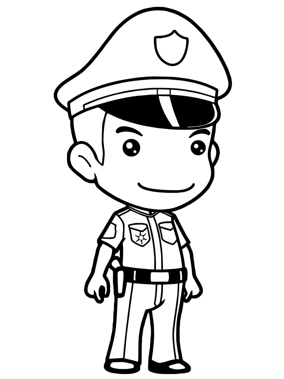 Dibujos de Policía para colorear e imprimir– 