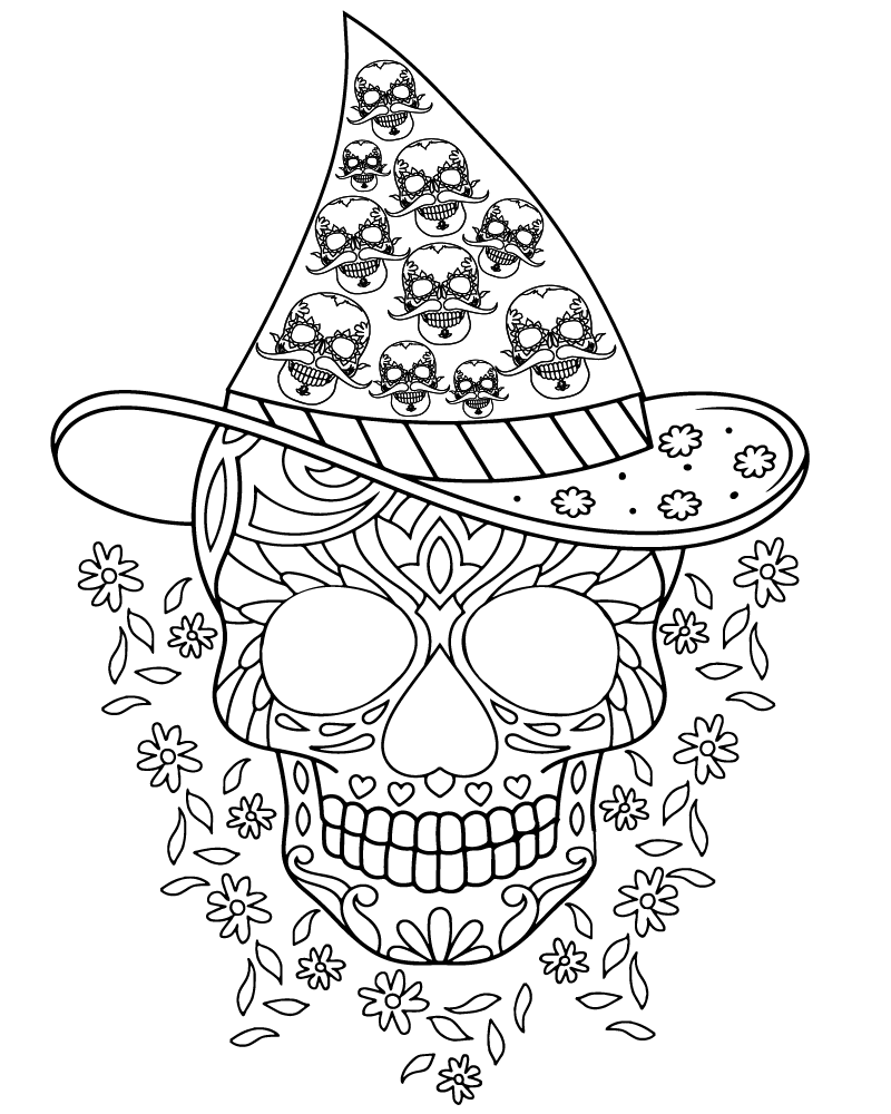 Calavera de Azúcar de Halloween