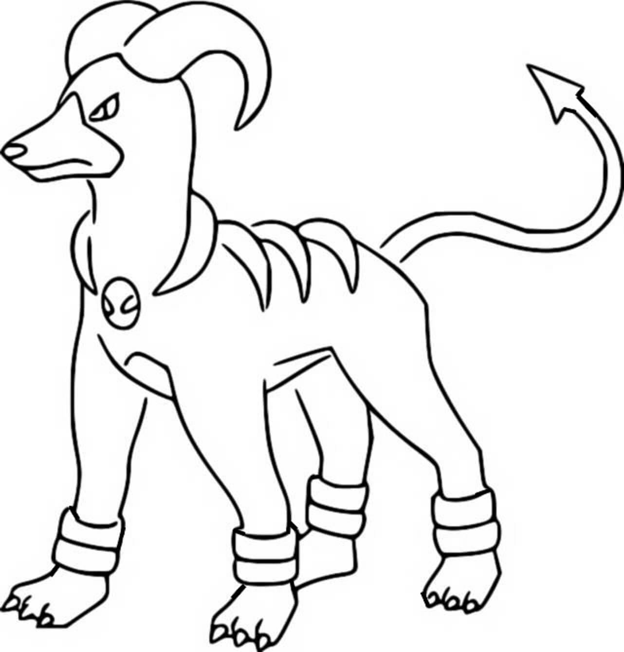 wo chien coloring pages for kids pokemon