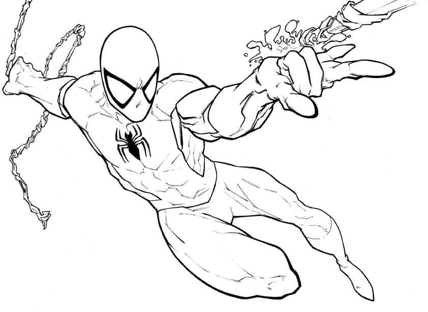 El Hombre Araña Sencillo para colorear imprimir e dibujar ColoringOnly Com