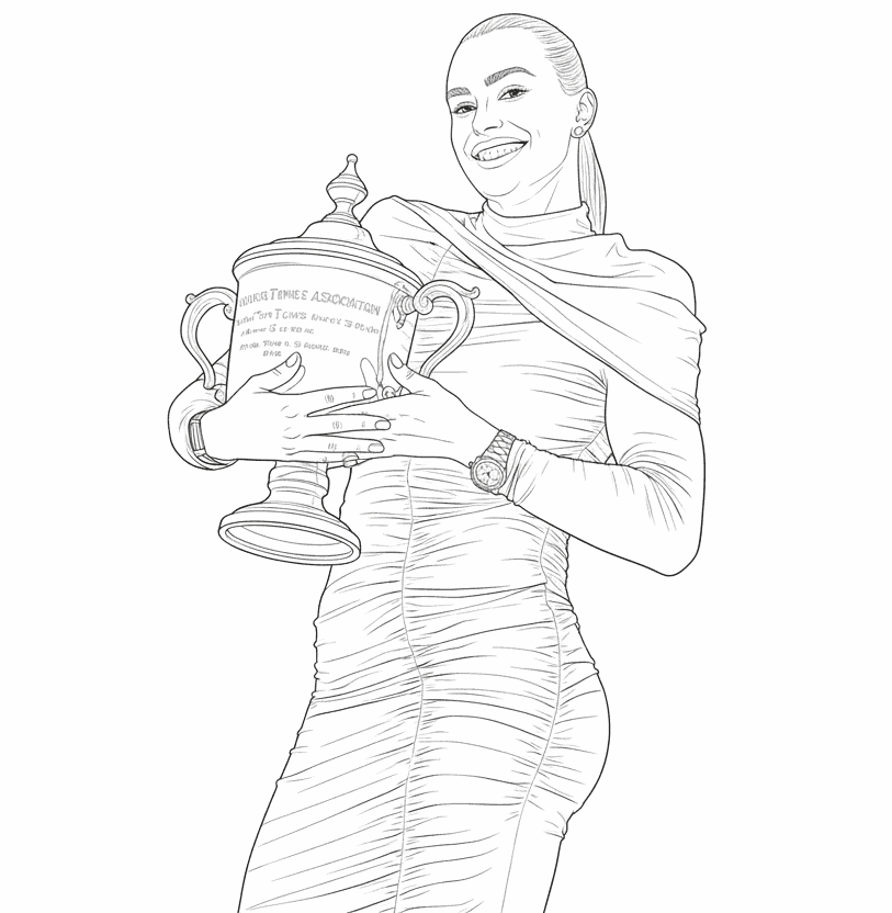 Aryna Sabalenka con Trofeo