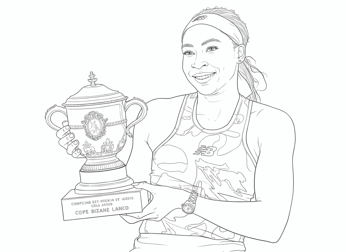 Coco Gauff con Trofeo