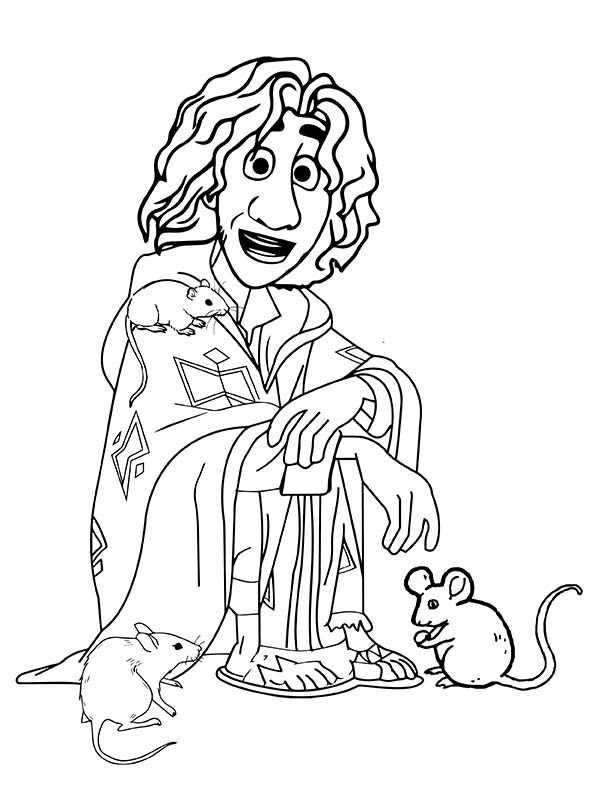 Bruno Sentado y Dos Ratas