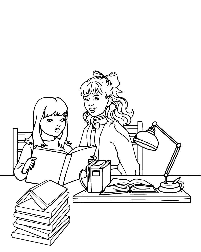 Mamá e Hija Leyendo