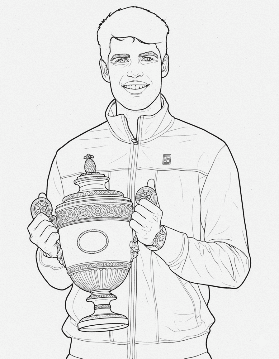 Carlos Alcaraz con Trofeo