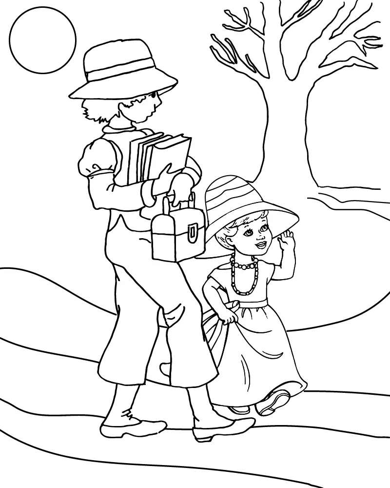 Mamá e Hija Caminando