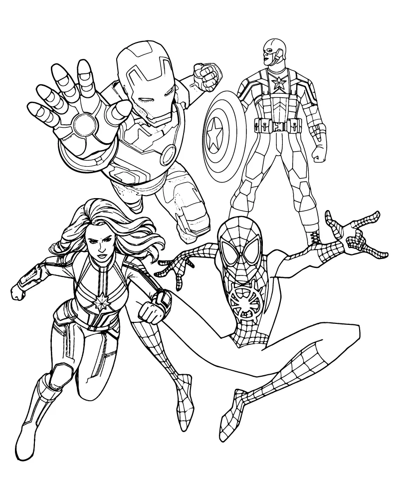 Spiderman Con Los Vengadores