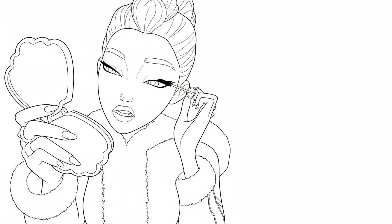 Rumi Maquillándose En Vacaciones De Navidad