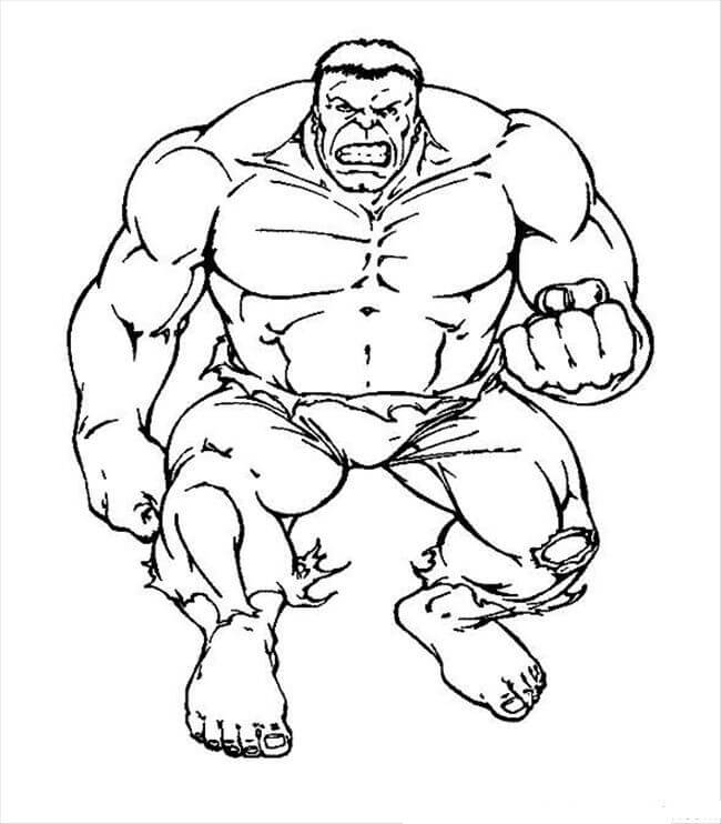 Impresionante Hulk para colorear, imprimir e dibujar –
